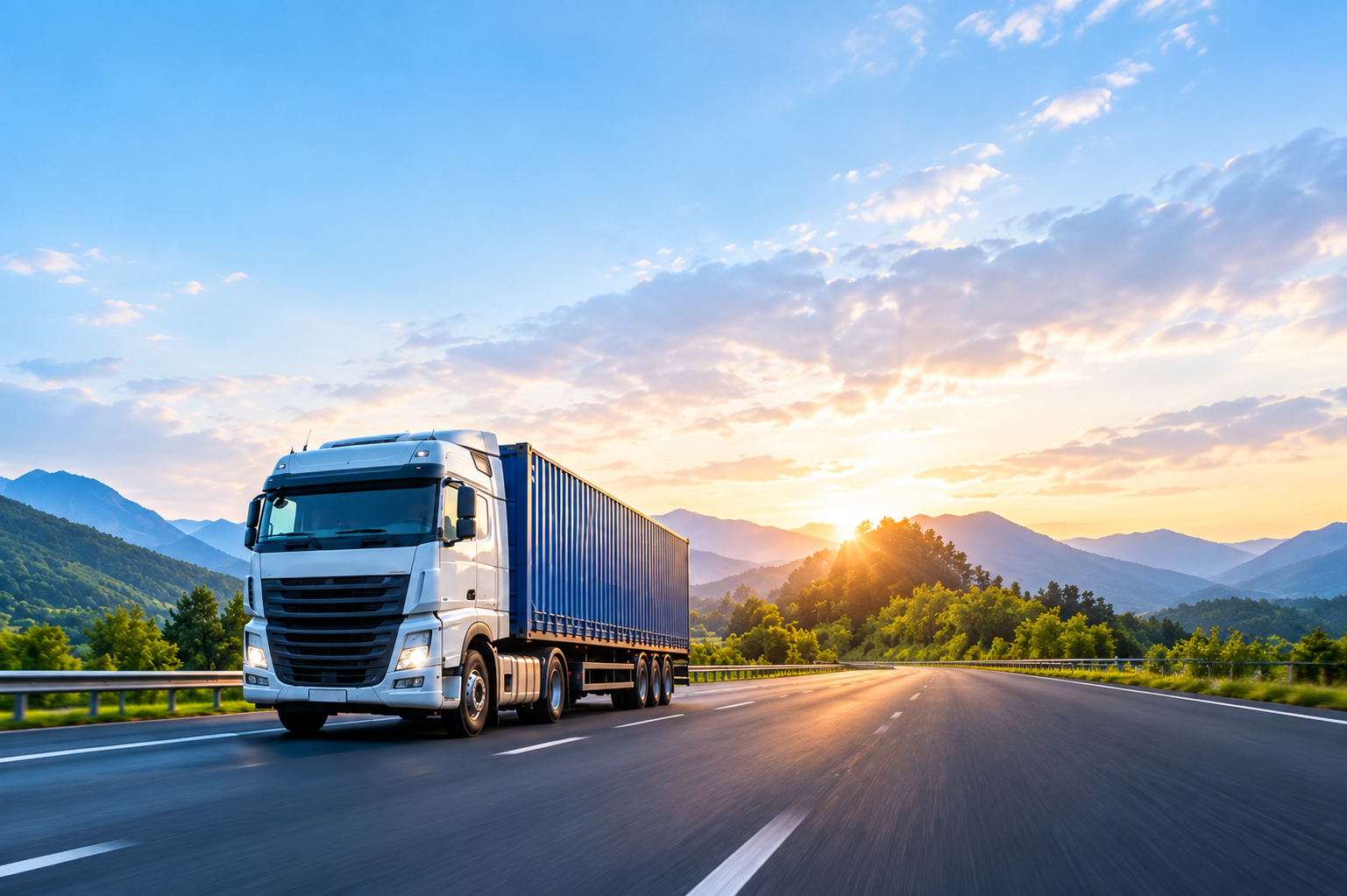 Logistics Truck on Highway